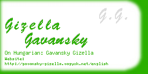 gizella gavansky business card